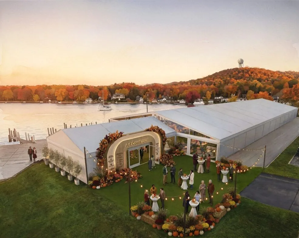 Festival pavilion along the Saugatuck waterfront
