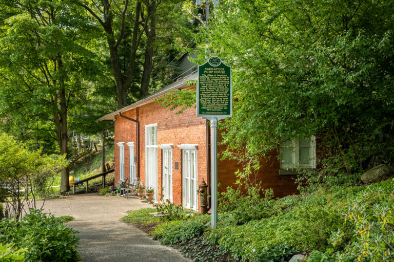 The exterior of The Pump House History Museum.