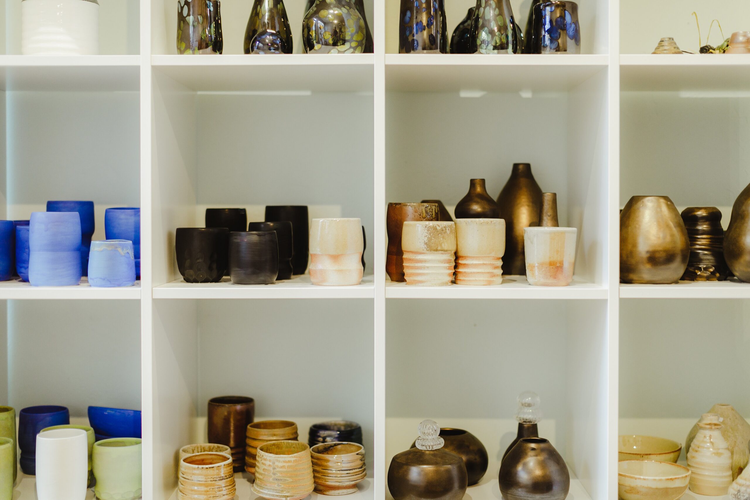Ceramics displayed at Jeff Blandford Gallery.