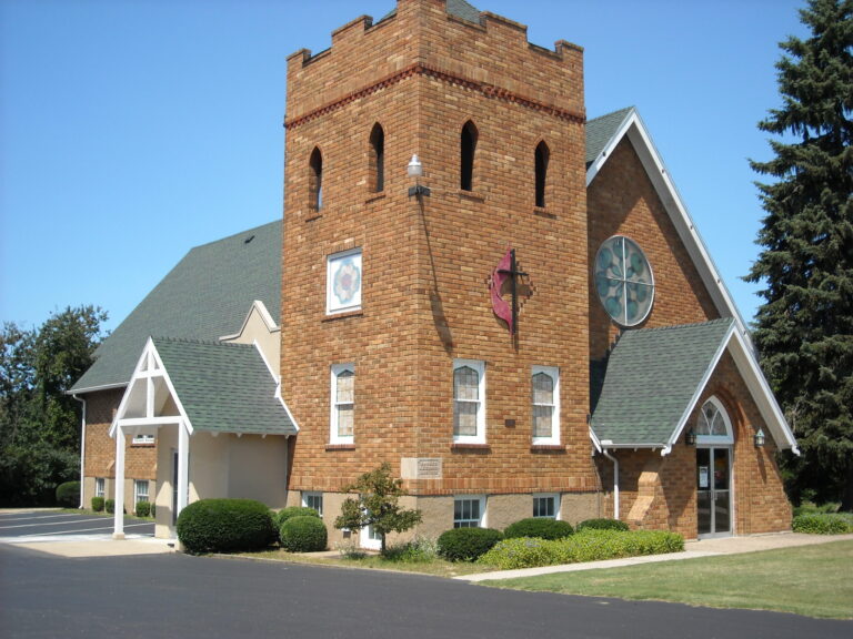 The front of Ganges United Methodist Church.