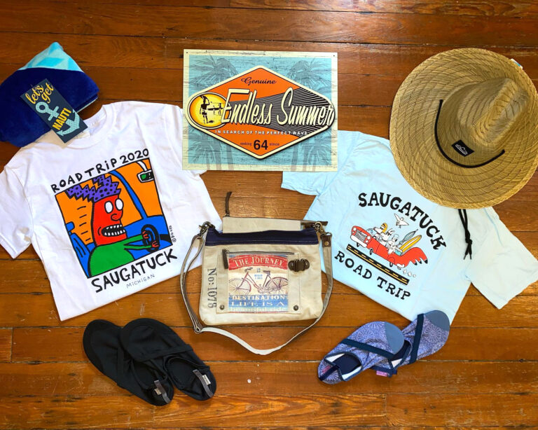 Apparel and accessories at Grins of Saugatuck.