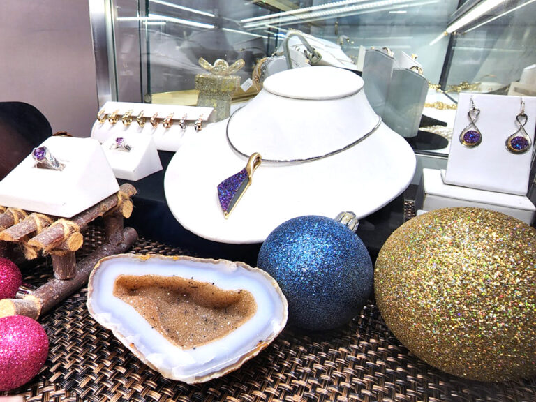 Jewelry displayed at Koorey Creations.