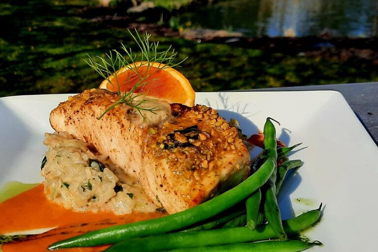 An entree at J Paul's Restaurant - The Kirby Hotel.