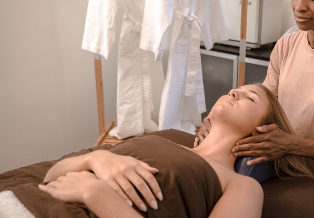 A woman getting a massage at Massa Body.