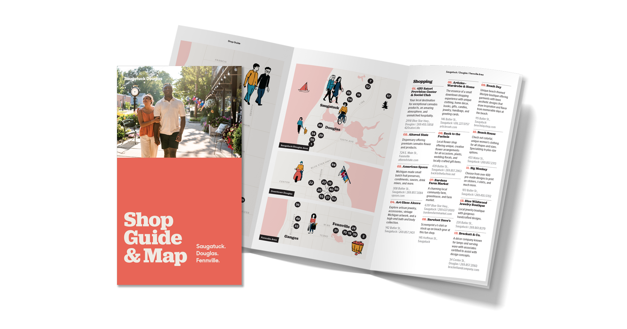 Shopping guide and map mockup
