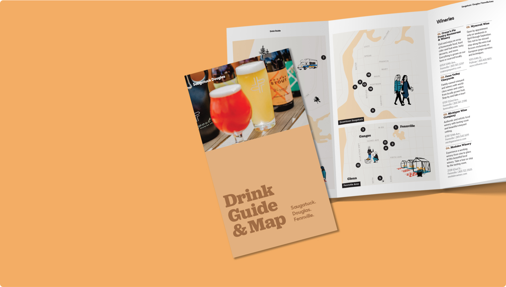 Drink Guide and Map mockup