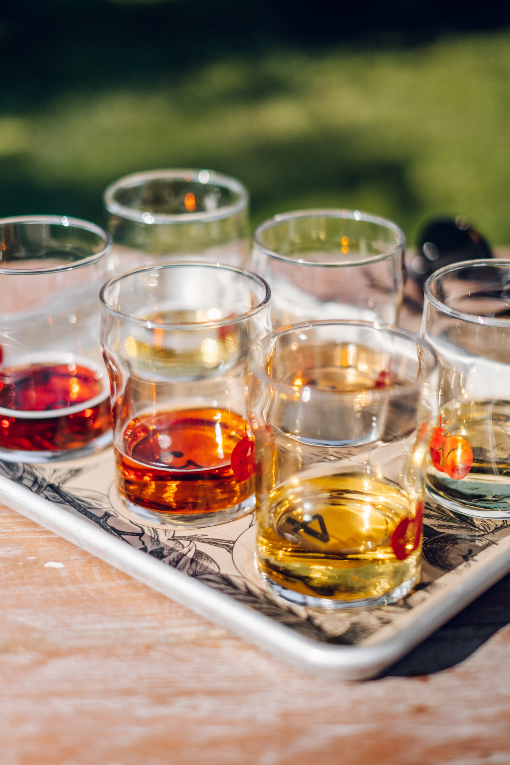 Cider flight at Virtue Cider