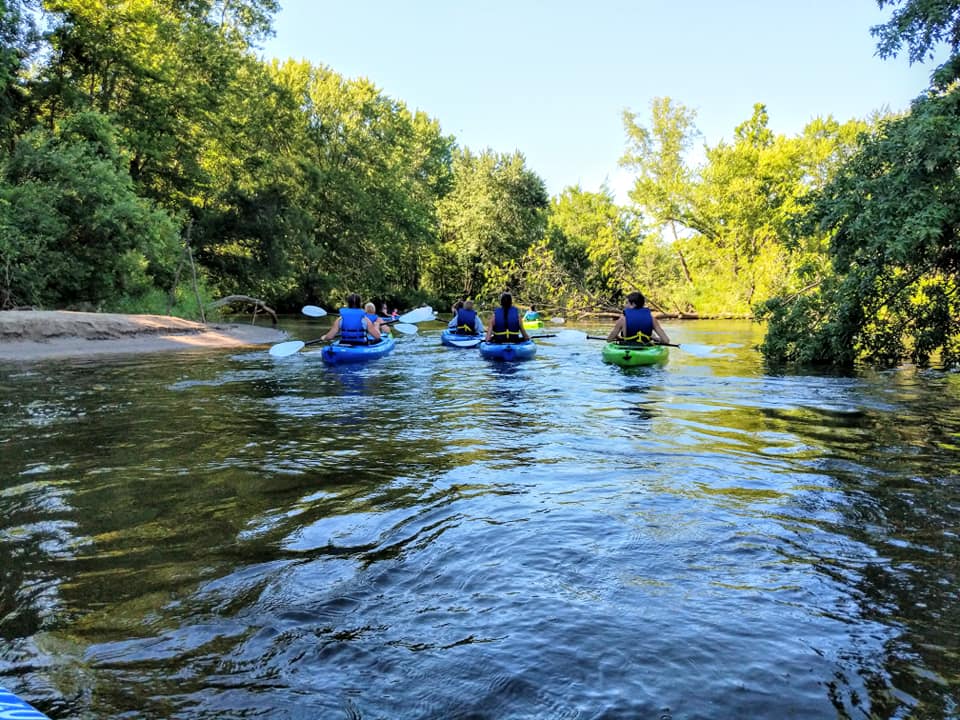 Water Trail Ventures kayaking down Kalamazoo River