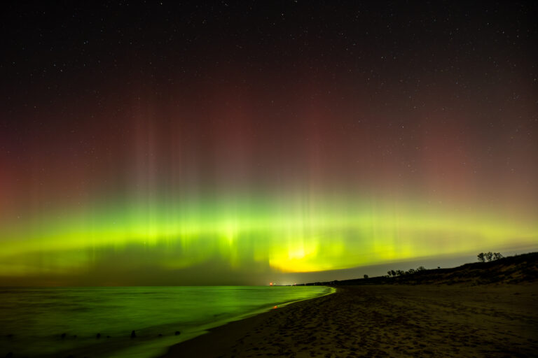 Northern Lights over Oval Beach
